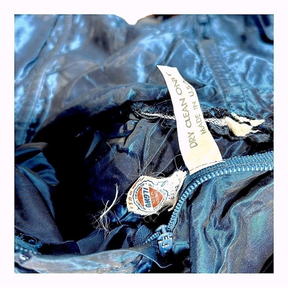 Vintage 80’s Blue Prom Dress Short Bubble Hem Taffeta Sparkle Sequins Sleeveless - Picture 5 of 5